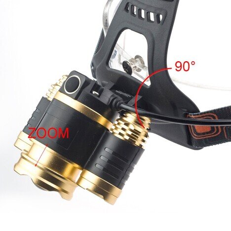 LANTERNA DE CAP CU ACUMULATOR 3XT6 LED CREE