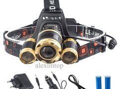 LANTERNA DE CAP CU ACUMULATOR 3XT6 LED CREE